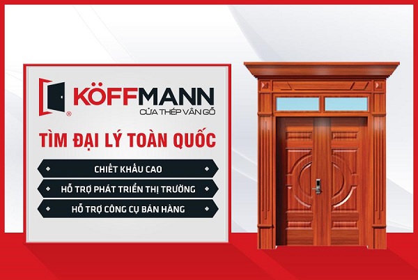 Cửa thép vân gỗ Koffmann tuyển đại lý toàn quốc